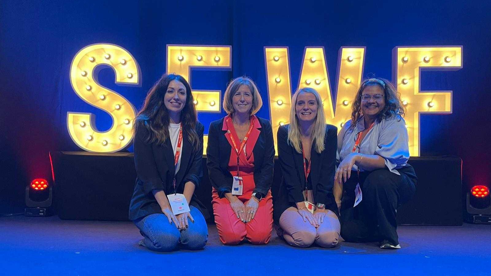 The Good Finance team on the SEWF stage