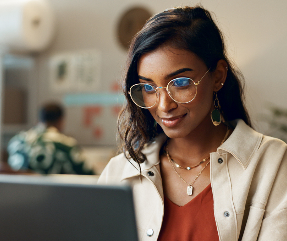 Woman browsing social investors via directory