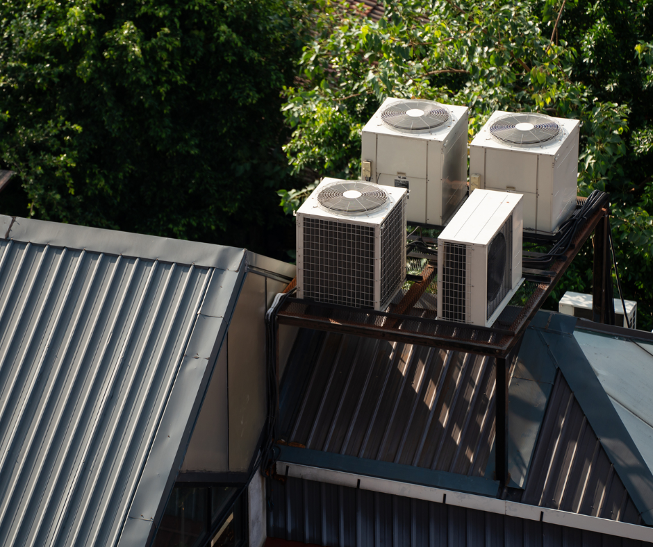 Heating ventilation and air conditioning on roof