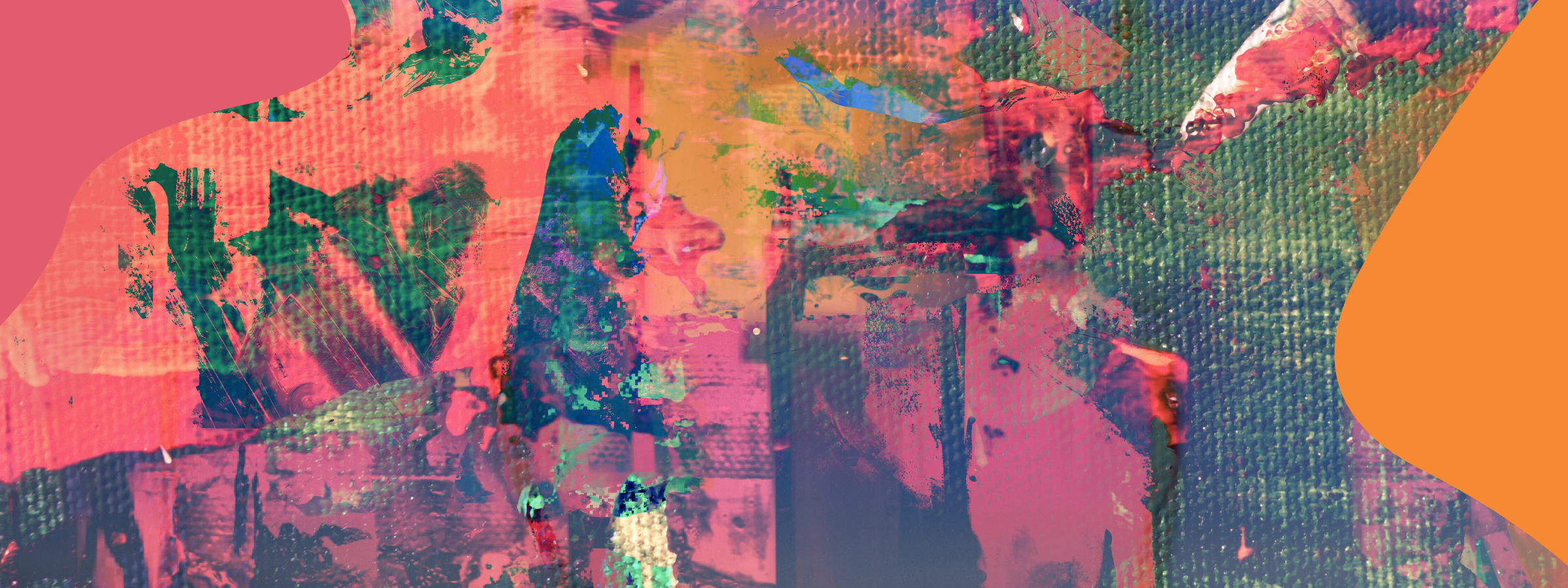 An image of colourful, abstract paint and graphics