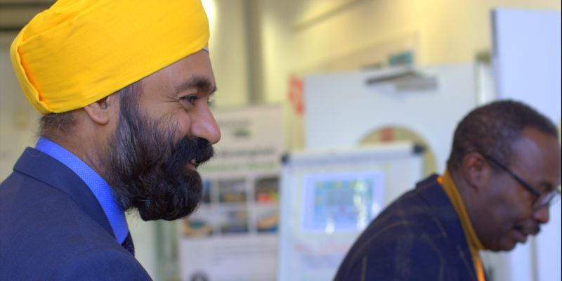 Man in a yellow turban