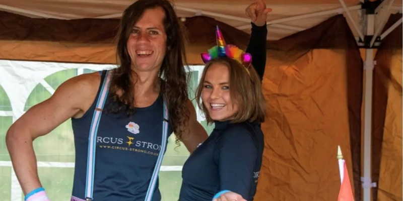 Holly Hutchinson and her business partner - Circus Strong