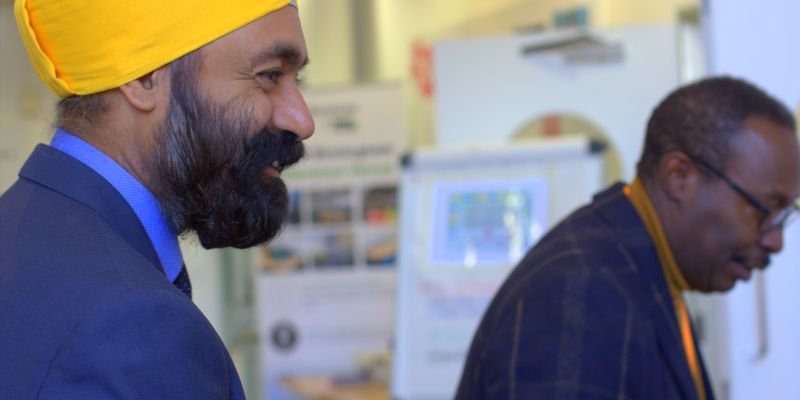 Man in a yellow turban